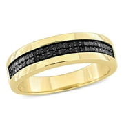 Everly Men's Diamond Yellow Gold Plated Wedding Ring